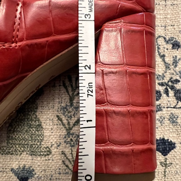 Sam Edelman Red croc embossed leather boots. Size 8.5 - Picture 7 of 7